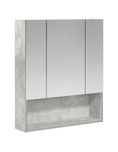 Mobiletto per specchio da bagno con lo scaffale Grigio cemento 2