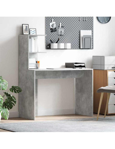 Scrivania Grigio cemento 102 x 50 x 124 cm Legno multistrato