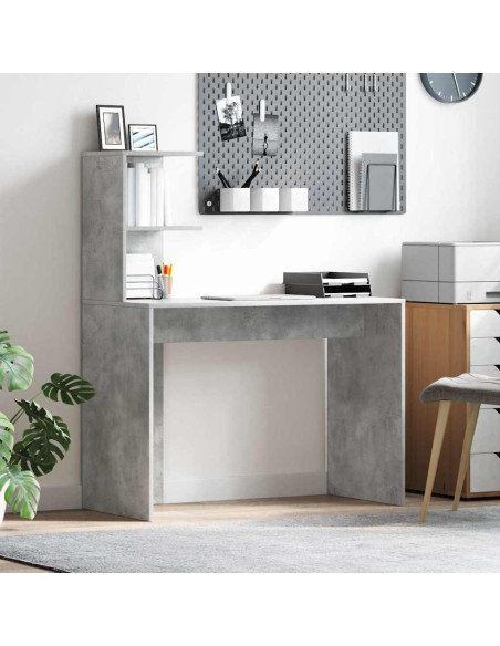 Scrivania Grigio cemento 102 x 50 x 124 cm Legno multistrato