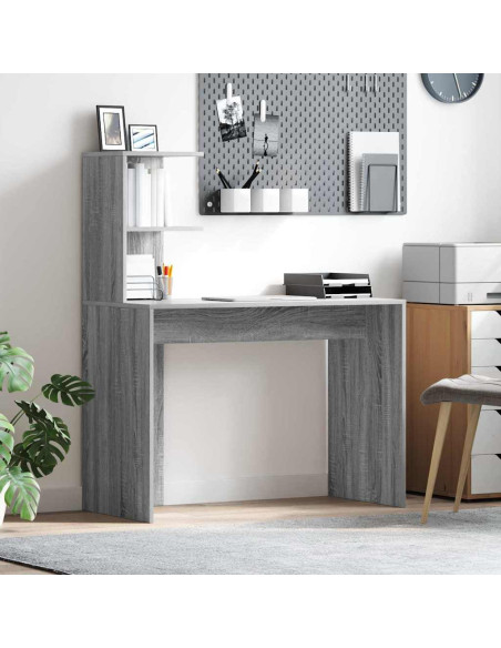 Scrivania Grigio Sonoma 102 x 50 x 124 cm Legno multistrato