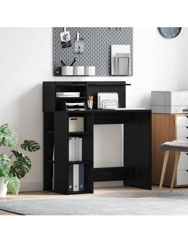 Scrivania Rovere Nero 90 x 48 x 101,5 cm Legno multistrato