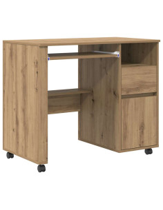 Scrivania con Ruote Rovere artigianale 91 x 50 x 77 cm 2