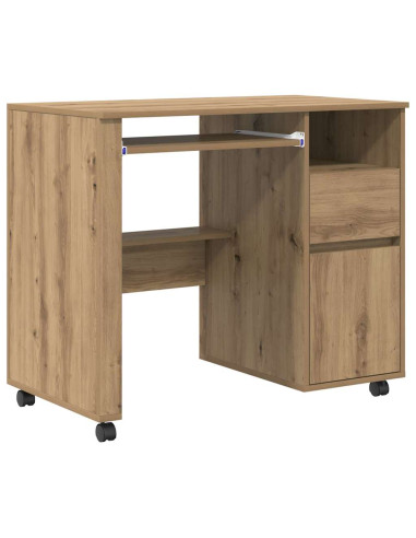 Scrivania con Ruote Rovere artigianale 91 x 50 x 77 cm