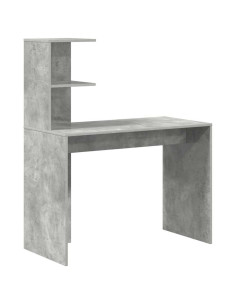 Scrivania Grigio cemento 102 x 50 x 124 cm Legno multistrato 2