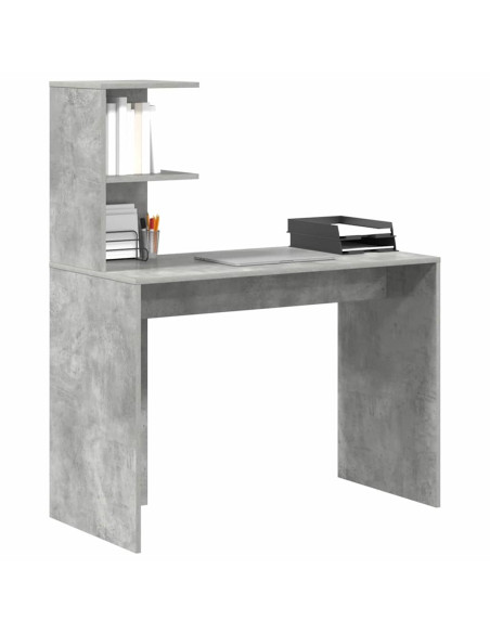 Scrivania Grigio cemento 102 x 50 x 124 cm Legno multistrato