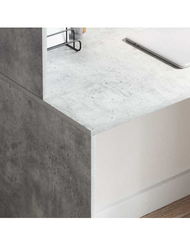Scrivania Grigio cemento 102 x 50 x 124 cm Legno multistrato