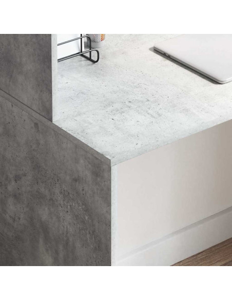 Scrivania Grigio cemento 102 x 50 x 124 cm Legno multistrato