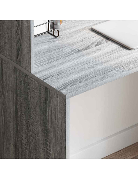 Scrivania Grigio Sonoma 102 x 50 x 124 cm Legno multistrato