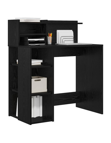 Scrivania Rovere Nero 90 x 48 x 101,5 cm Legno multistrato