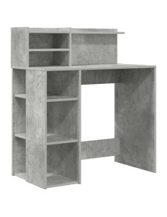 Scrivania Grigio cemento 90 x 48 x 101,5 cm Legno multistrato 2