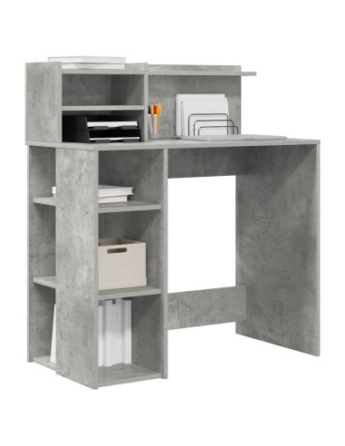 Scrivania Grigio cemento 90 x 48 x 101,5 cm Legno multistrato