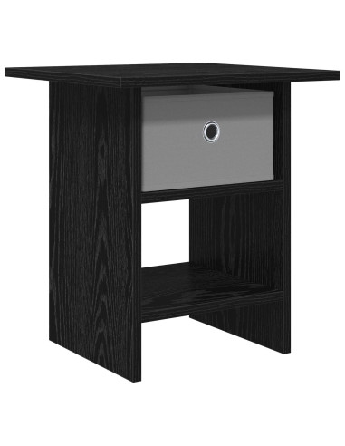 Comodino Rovere Nero 41 x 40 x 45 cm Legno multistrato
