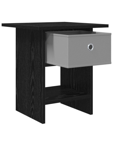 Comodino Rovere Nero 41 x 40 x 45 cm Legno multistrato