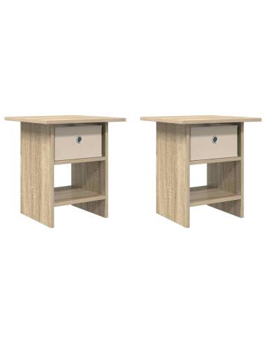 Comodino 2 pcs Rovere Sonoma 41 x 40 x 45 cm Legno multistrato