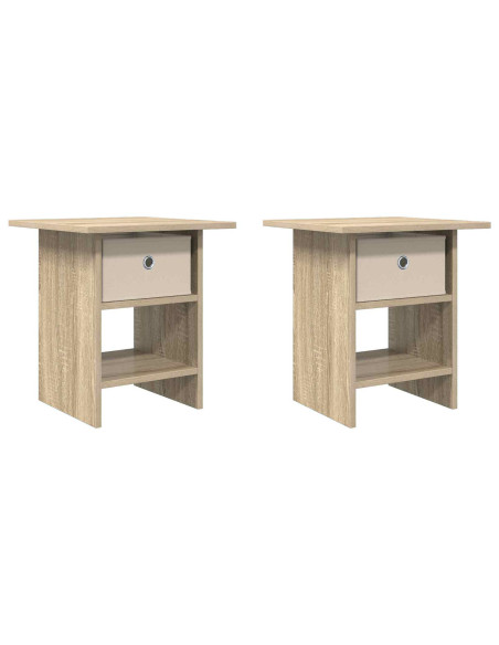 Comodino 2 pcs Rovere Sonoma 41 x 40 x 45 cm Legno multistrato
