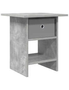 Comodino Grigio cemento 41 x 40 x 45 cm Legno multistrato 2