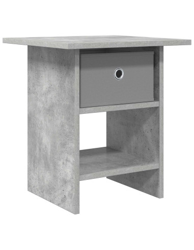 Comodino Grigio cemento 41 x 40 x 45 cm Legno multistrato