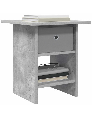 Comodino 2 pcs Grigio cemento 41 x 40 x 45 cm Legno multistrato
