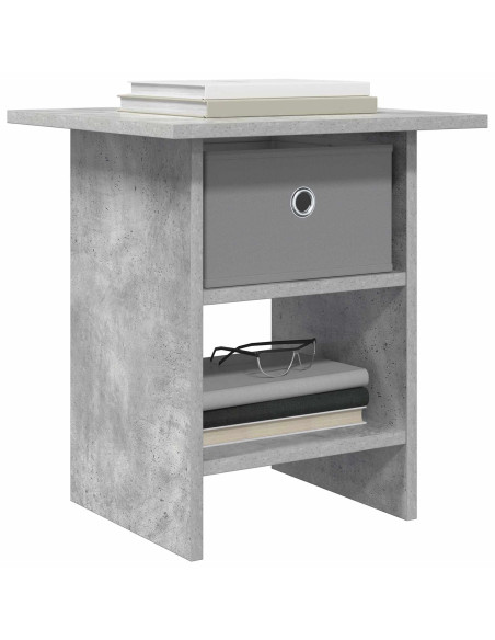 Comodino 2 pcs Grigio cemento 41 x 40 x 45 cm Legno multistrato