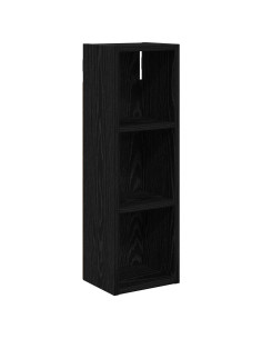 Armadio da bagno a muro Rovere Nero 20 x 16 x 62,5 cm 2