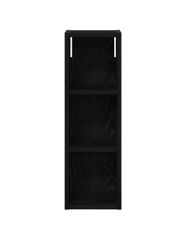 Armadio da bagno a muro Rovere Nero 20 x 16 x 62,5 cm