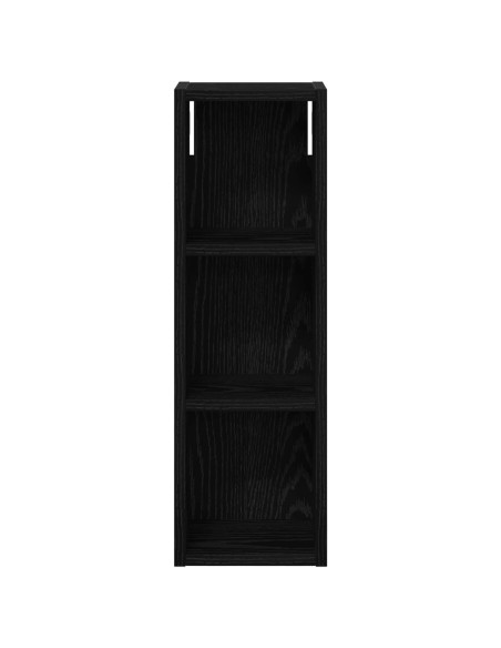 Armadio da bagno a muro Rovere Nero 20 x 16 x 62,5 cm