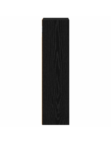 Armadio da bagno a muro Rovere Nero 20 x 16 x 62,5 cm