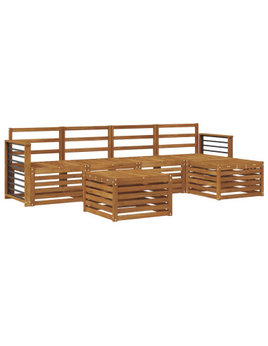 Set divani 6 pcs Naturale Legno di Acacia Massello