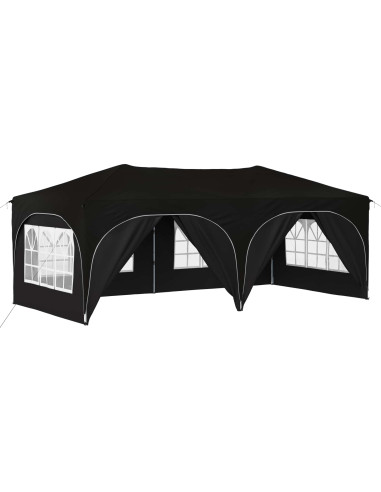 Tenda per feste a pop-up Nero 575 x 288 x 245 cm Tessuto Oxford