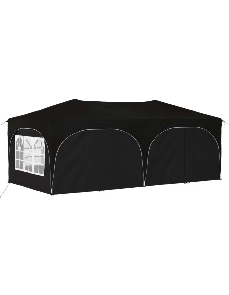 Tenda per feste a pop-up Nero 575 x 288 x 245 cm Tessuto Oxford
