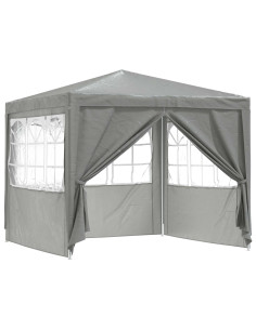 Tenda Party Grigio chiaro 250 x 250 x 240 cm PE e Acciaio 2