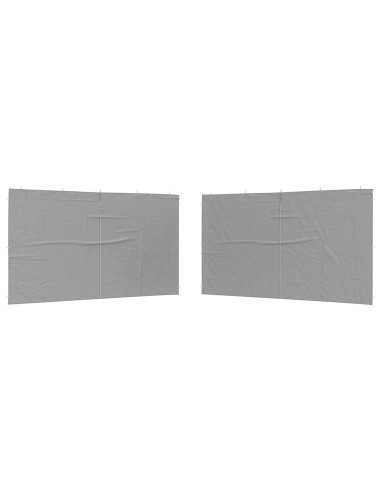 Parete per tenda da festa 2 pcs Grigio chiaro 400 x 195 cm