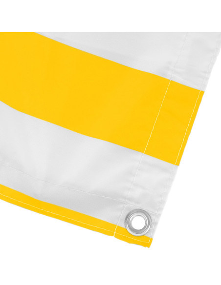 Schermo da balcone Giallo e Bianco 100 x 400 cm Tessuto Oxford