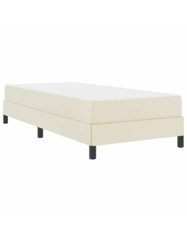 Struttura del letto con materasso Crema 90 x 200 cm Tessuto