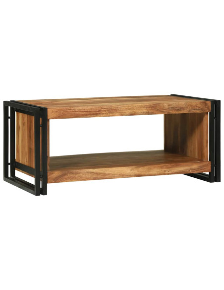 Tavolino da salotto 90 x 50 x 38 cm Legno di Acacia Massello