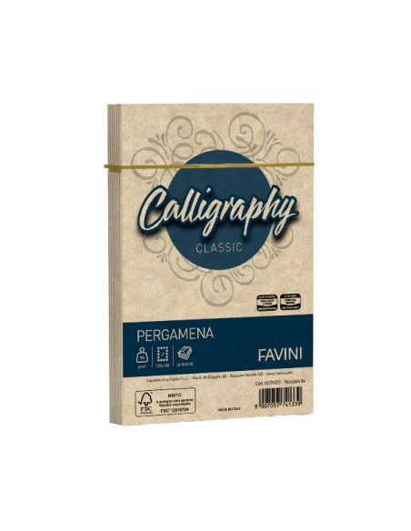 CF25 BUSTE PERGAMENA 12X18 NOCCIOLA