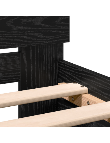 Struttura del letto con testiera Rovere Nero 193 x 125 x 70 cm