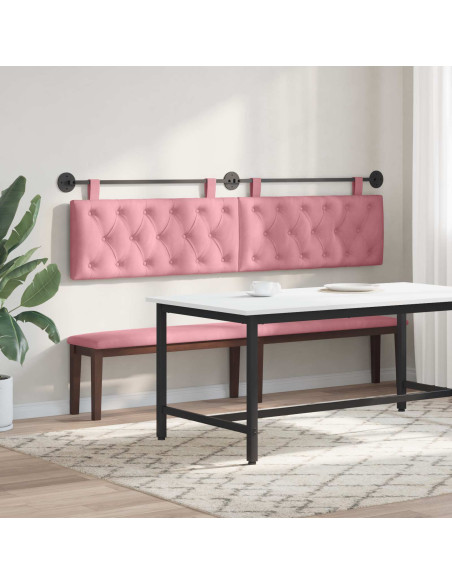 Testata appesa Montaggio a parete Rosa 210 x 55 x 7 cm Velluto