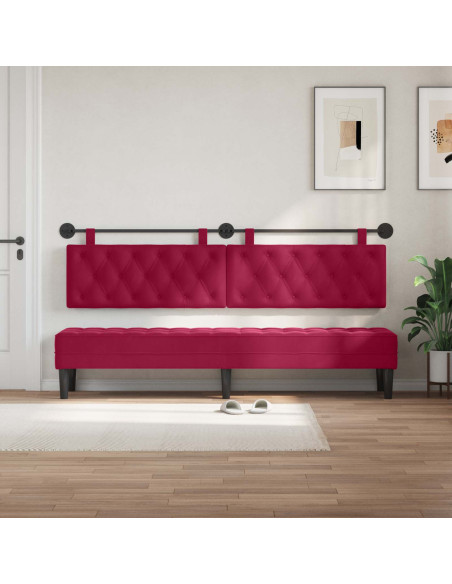 Testata appesa Rosso Vino 210 x 55 x 7 cm Velluto