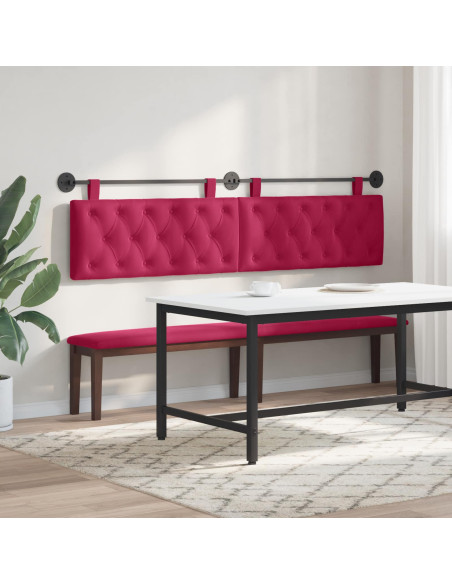 Testata appesa Rosso Vino 210 x 55 x 7 cm Velluto