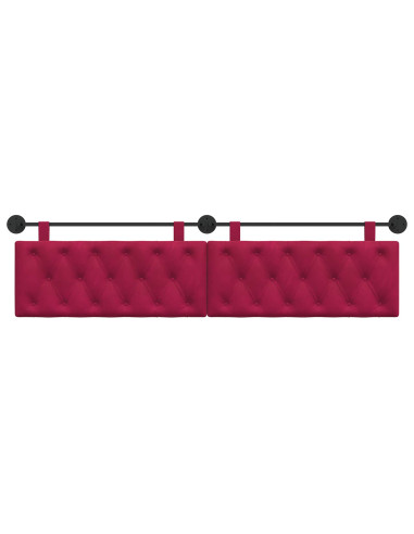 Testata appesa Rosso Vino 210 x 55 x 7 cm Velluto