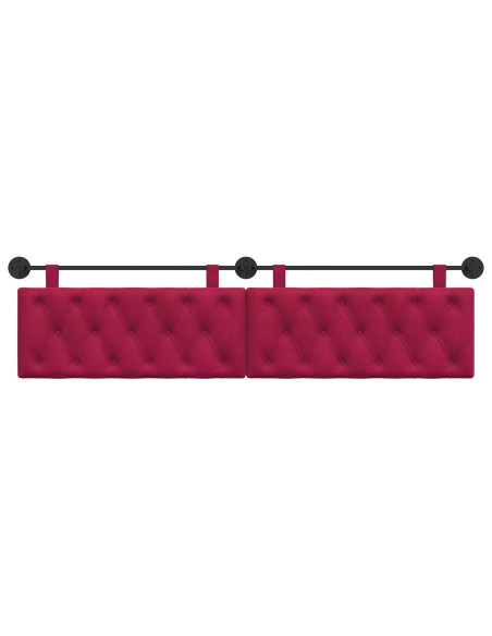 Testata appesa Rosso Vino 210 x 55 x 7 cm Velluto