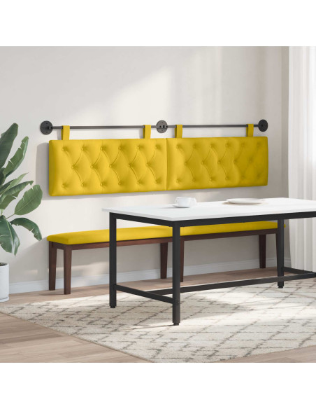 Testata appesa Giallo 210 x 55 x 7 cm Velluto
