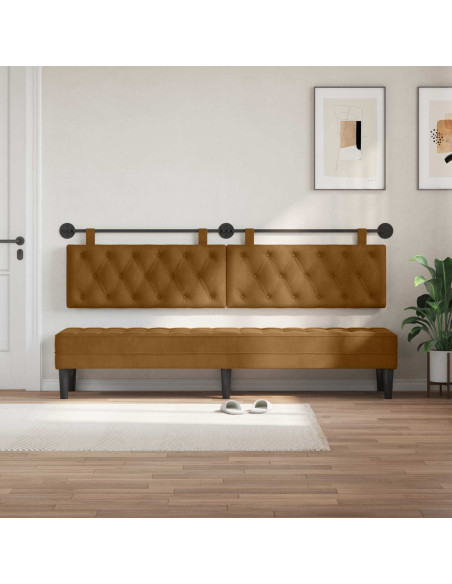 Testata appesa Marrone 210 x 55 x 7 cm Velluto