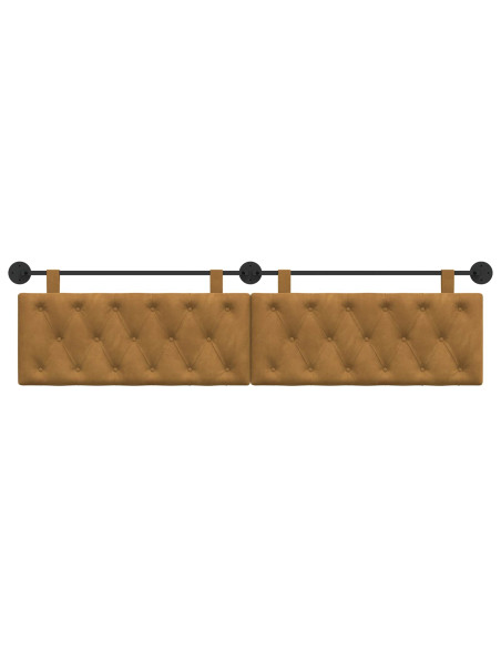 Testata appesa Marrone 210 x 55 x 7 cm Velluto