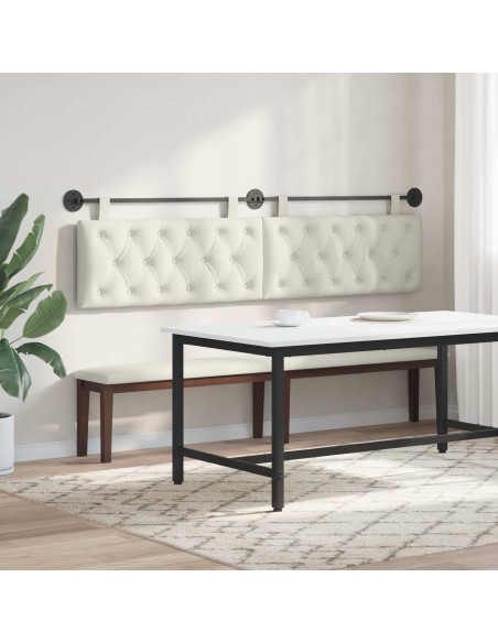 Testata appesa Montaggio a parete Crema 210 x 55 x 7 cm Velluto