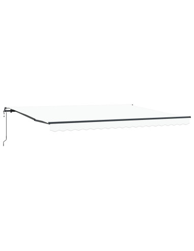 Tenda Retrattile Bianco 450 × 350 cm Tessuto e Alluminio