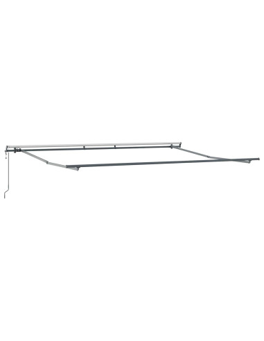 Tenda Retrattile Bianco 450 × 350 cm Tessuto e Alluminio