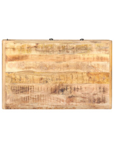Tavolino da Caffè 90x60x29 cm in Legno di Mango Grezzo 2