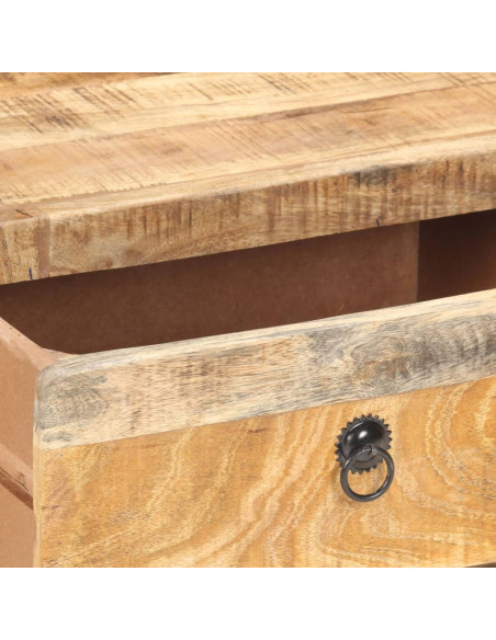 Tavolino da Caffè 90x60x29 cm in Legno di Mango Grezzo